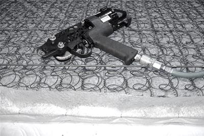 Application - Mattress cover flanges to round